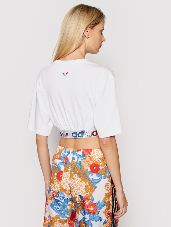 adidas Póló adicolor Cropped Tee GN6979 Fehér Regular Fit • Modivo.hu