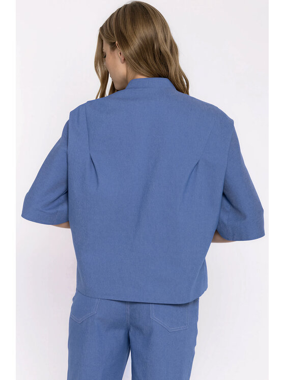 NIFE NIFE Sako Z101 Modrá Modern Relaxed Fit