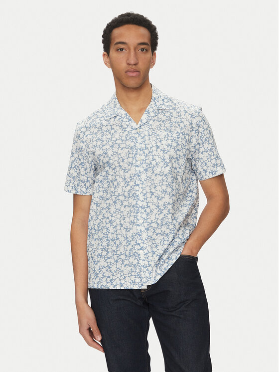 Michael Kors Michael Kors Cămașă CS5409LHPM Albastru Relaxed Fit