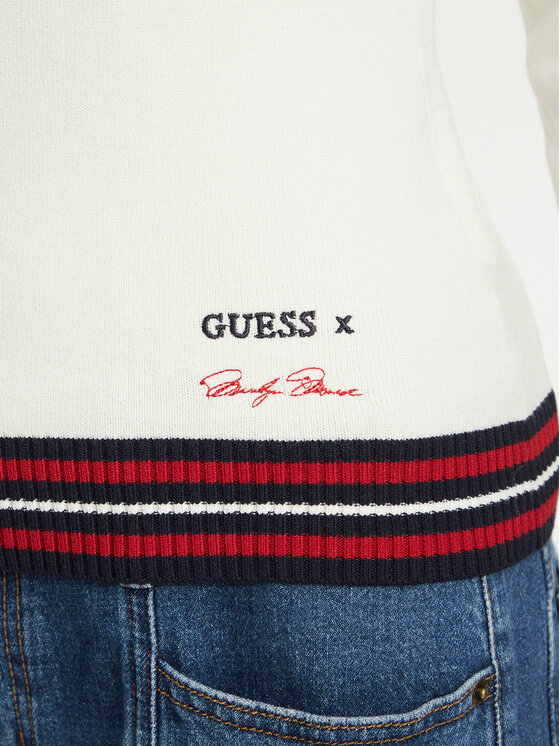 Guess Guess Sweter W6BR89 Z2276 Kremowy Regular Fit