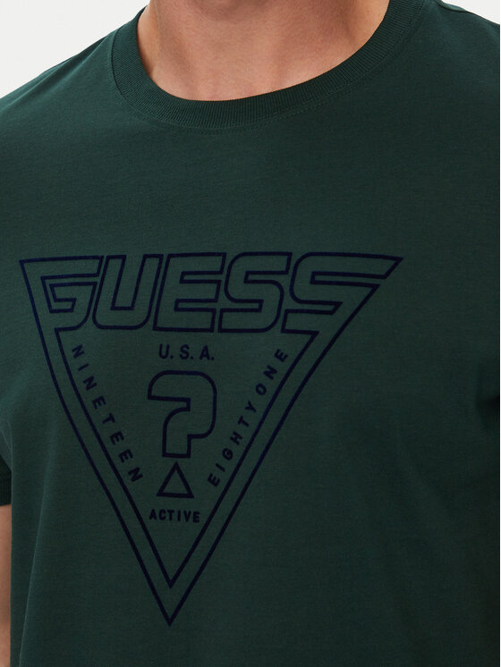 Guess Guess T-Shirt Z6YI20 K5016 Tmavě zelená Regular Fit