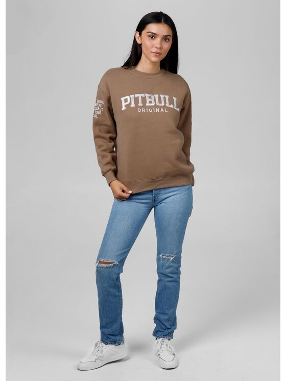 PITBULL PITBULL Bluza Bluza damska oversize Tyrian M Brązowy Regular Fit