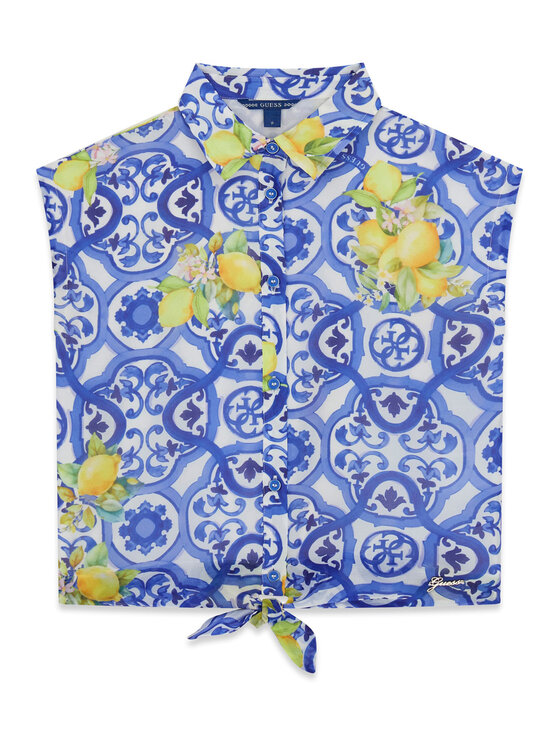 Guess Guess Hemd J6GH00 WA2T0 Blau Regular Fit