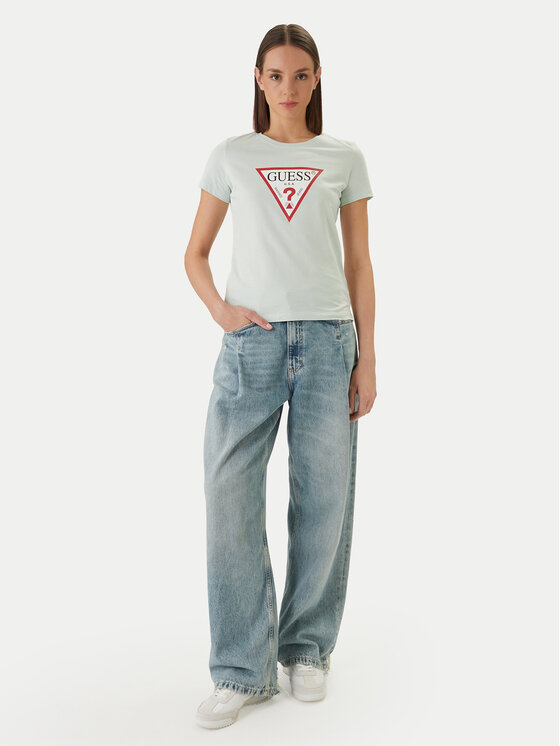Guess Guess Tricou W1YI1B I3Z14 Verde Regular Fit