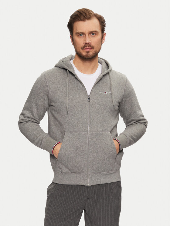 Tommy Hilfiger Tommy Hilfiger Суитшърт Small Logo MW0MW37687 Сив Regular Fit