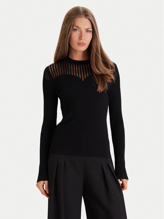 Morgan Morgan Pulover 252-MAMDO Negru Slim Fit