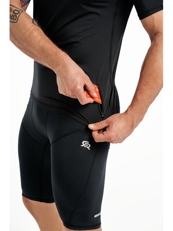 ROUGH RADICAL ROUGH RADICAL Koszulka techniczna VITAL ZIP Czarny Slim Fit