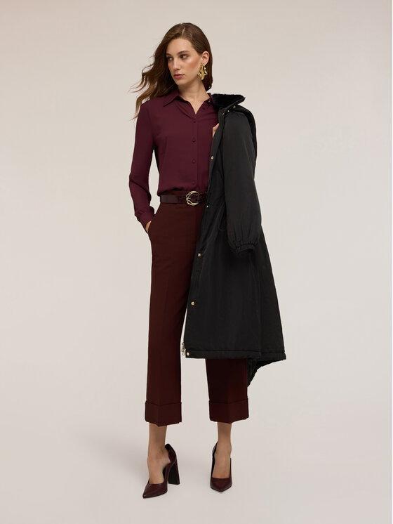 Motivi Motivi Camicia 5192Q200897N036 Bordeaux Regular Fit