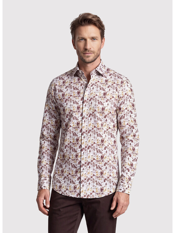 Pako Lorente Pako Lorente Koszula P26WF-1X-010 Brązowy Slim Fit