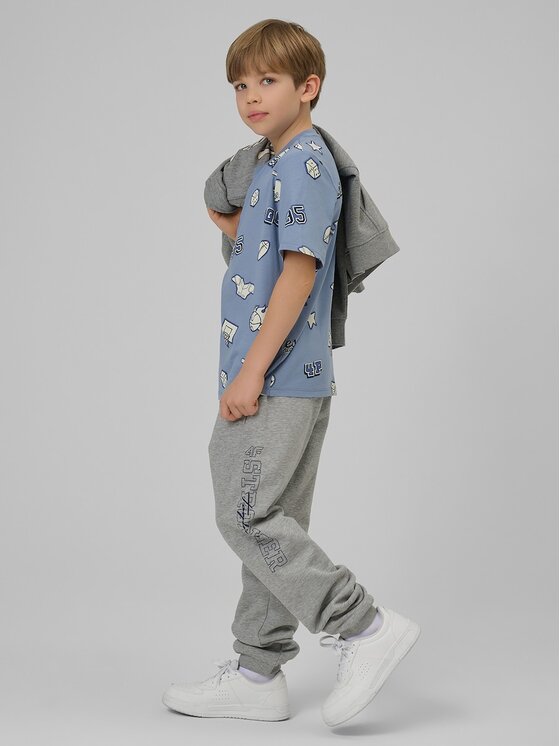 4F 4F Pantaloni da tuta 4FJRSS26TTROM1733-27M Grigio Regular Fit