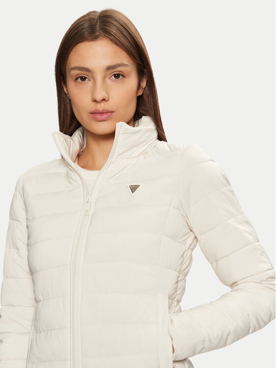 Guess Guess Kurtka puchowa V4YL04 WF3X0 Écru Regular Fit