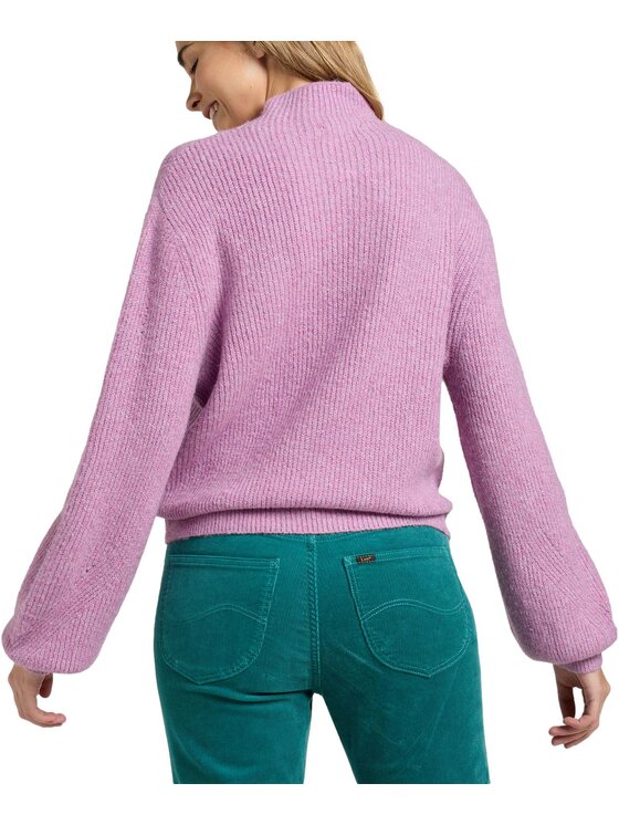 Lee Lee Sweter 112338989 Fioletowy Regular Fit