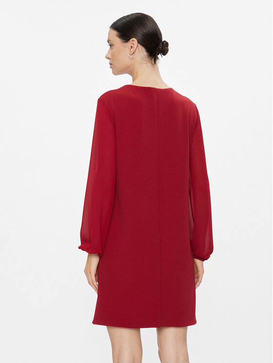 Rinascimento Rinascimento Коктейлна рокля CFC0116242003 Червен Relaxed Fit