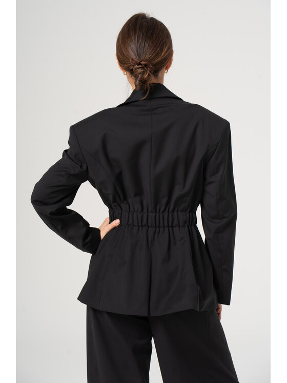 Salme Salme Marynarka Tamara Czarny Regular Fit
