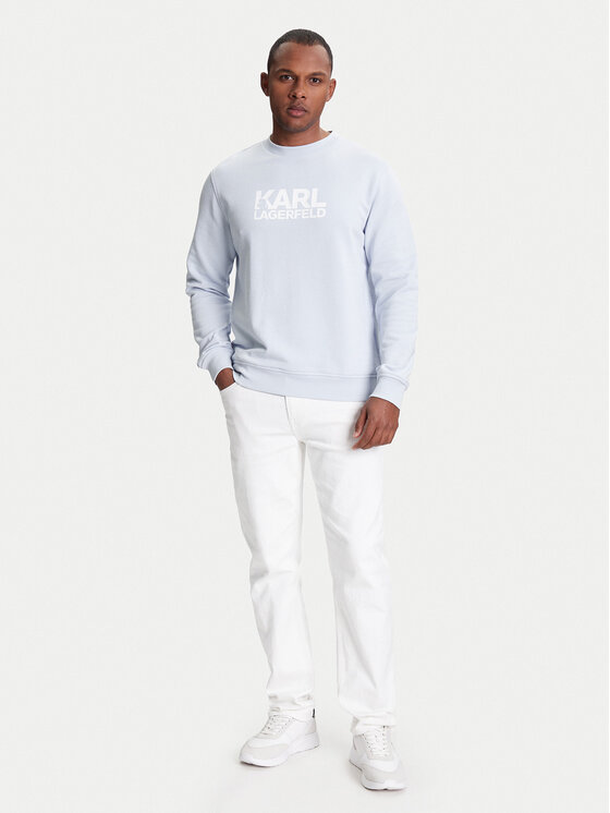 KARL LAGERFELD KARL LAGERFELD Bluza 705091 553917 Błękitny Regular Fit