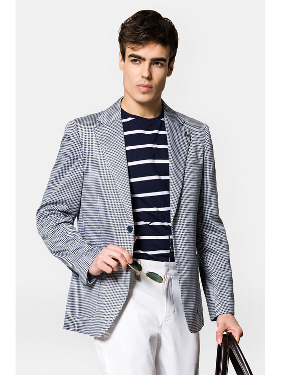 Lancerto Lancerto Marynarka Archidona MA131123000014 Niebieski Slim Fit