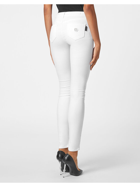 PHILIPP PLEIN PHILIPP PLEIN Jeggins 1851 Bílá Jegging Fit