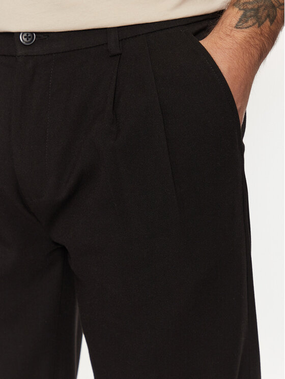 Jack & Jones Jack & Jones Spodnie materiałowe Karl 12267059 Czarny Loose Fit