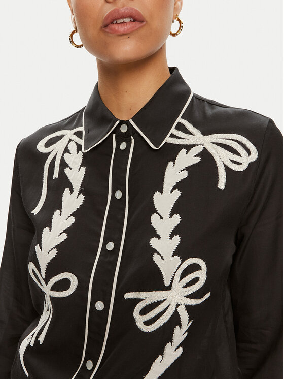 Pinko Camicia Chips Camicia 103474 A1XM Nero Regular Fit Modivo