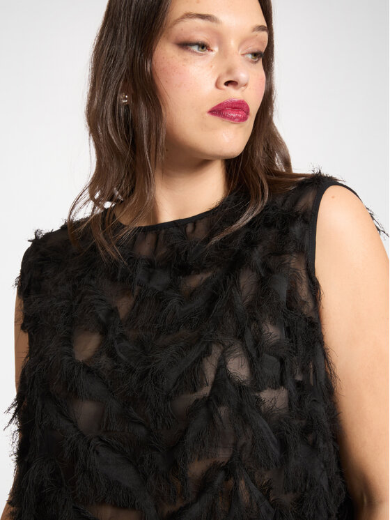 Elena Mirò Elena Mirò Top D017E100020N033 Nero Regular Fit