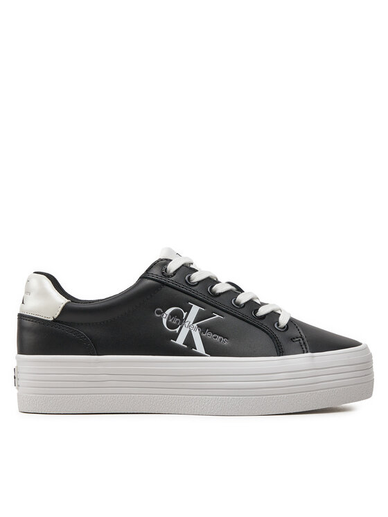 Calvin Klein Jeans Calvin Klein Jeans Laisvalaikio batai Vulc Flatform Laceup Lth YW0YW01474 Juoda