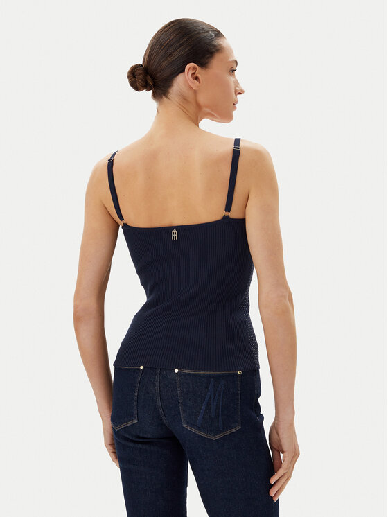 Fracomina Fracomina Top FR25ST4006K410J9 Tamnoplava Slim Fit