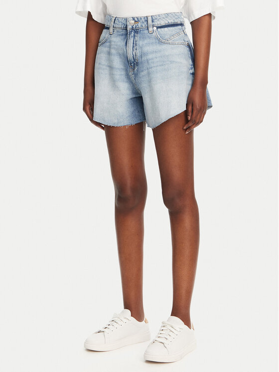 BOSS BOSS Pantaloni scurți de blugi 50534231 Albastru Relaxed Fit