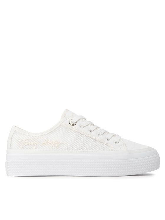 Tommy Hilfiger Tommy Hilfiger Tenis superge Essential Th Mesh Sneaker FW0FW06546 Bela