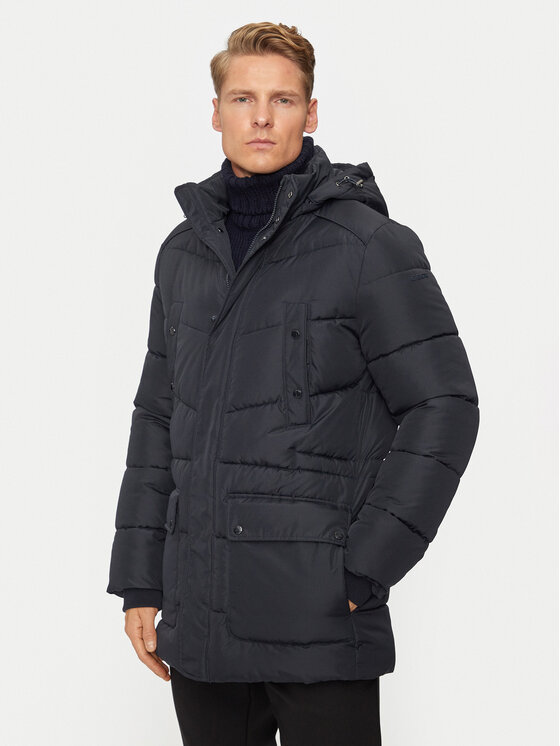Geox Geox Žieminė striukė Leitan M4628B T3144 F1624 Tamsiai mėlyna Regular Fit