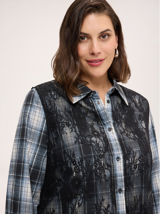 Fiorella Rubino Fiorella Rubino Koszula 5009T001524N0Z3 Czarny Regular Fit