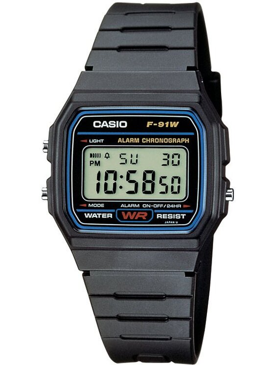 Casio Casio Zegarek F-91W-1YEF Czarny