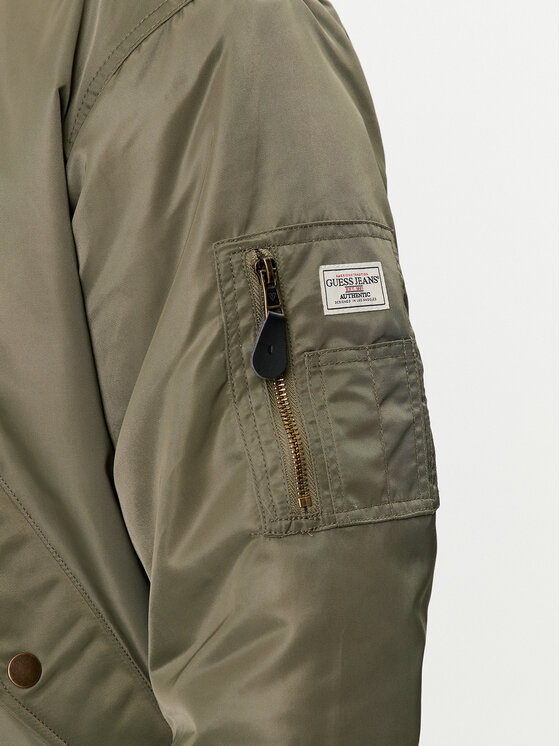 Guess Jeans Guess Jeans Bomber-jakk M4YL01 WG932 Khakivärviline Regular Fit