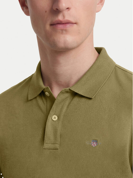 Gant Gant Polo Shield 2210 Zielony ciemny Regular Fit