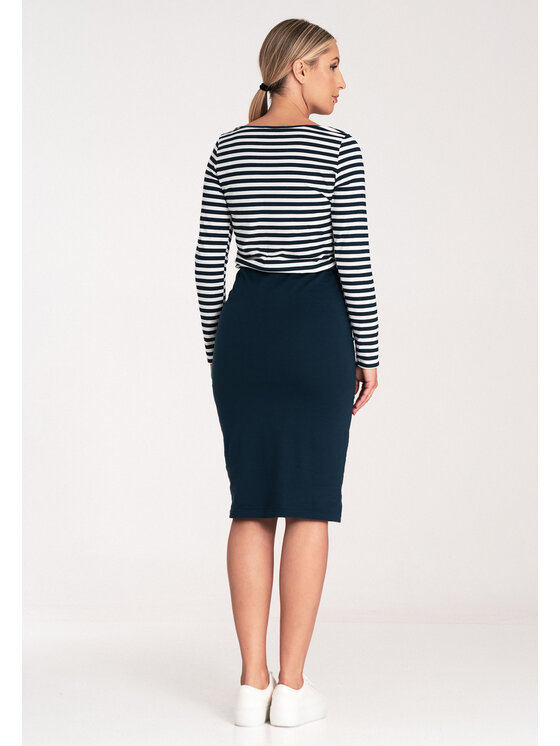 FIGL FIGL Sukienka codzienna M1057 Granatowy Regular Fit