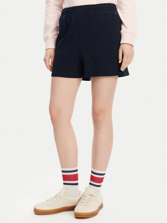 Tommy Hilfiger Tommy Hilfiger Pantaloni scurți sport UW0UW05800 Bleumarin Regular Fit
