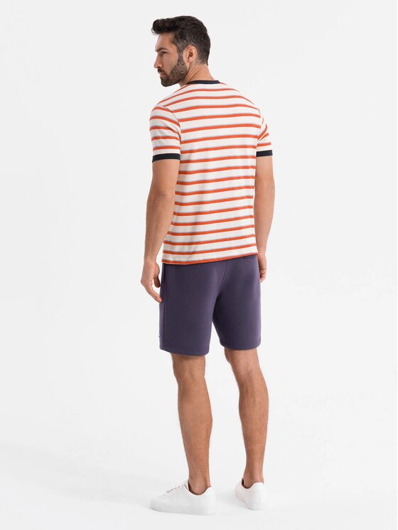 Ombre Ombre Szorty materiałowe OU-SRBC-0101 Fioletowy Loose Fit