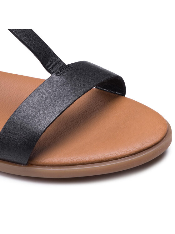 Tommy Hilfiger Tommy Hilfiger Σανδάλια Feminine Leather Flat Sandal FW0FW05628 Μαύρο