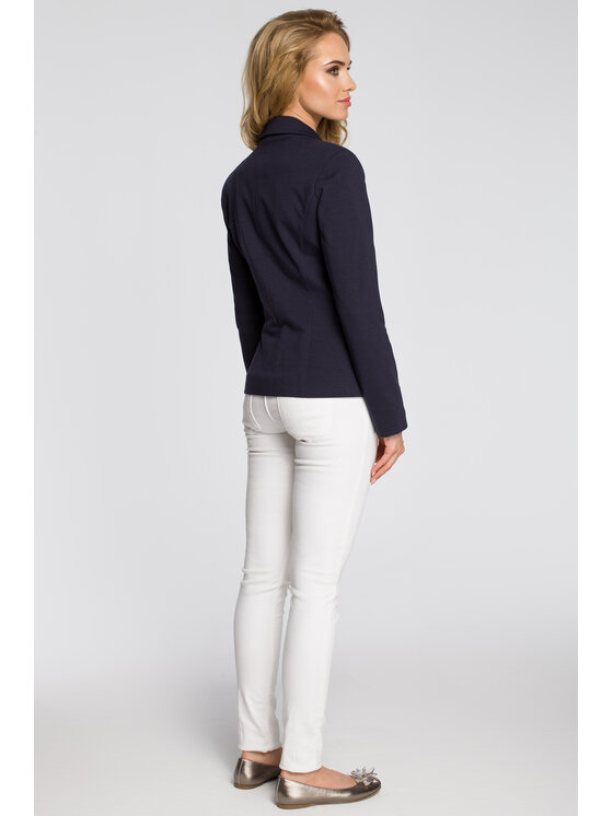 Made of Emotion Made of Emotion Marynarka M243 Granatowy Casual Fit