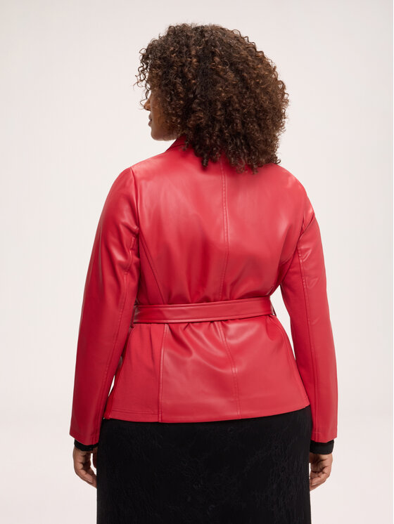 Fiorella Rubino Fiorella Rubino Kurtka z imitacji skóry R365T001359N016 Czerwony Slim Fit