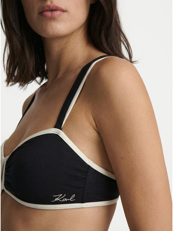 KARL LAGERFELD KARL LAGERFELD Bikini partea de sus B2W46022 Negru