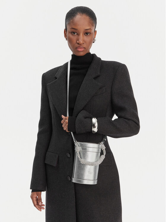 PINKO PINKO Táska Mini Bucket Manico 25-26 PLTT 105910 Ezüst
