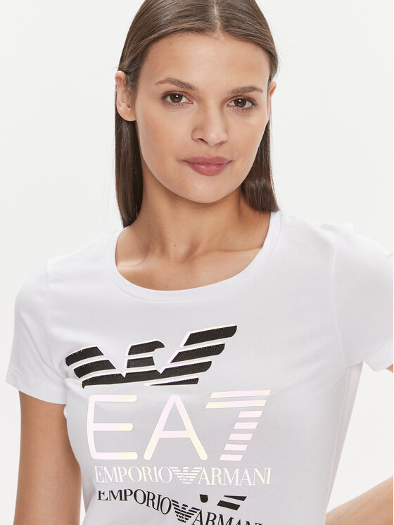 EA7 Emporio Armani EA7 Emporio Armani T-Shirt 3DTT30 TJFKZ 1100 Weiß Slim Fit