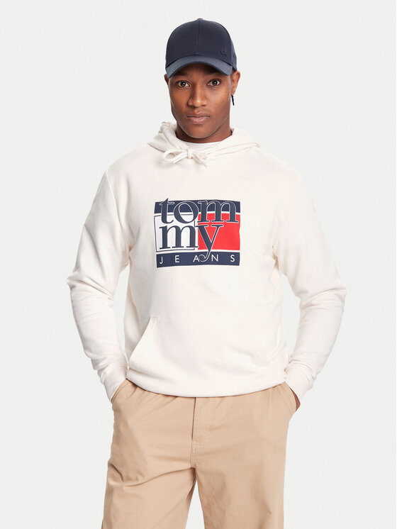 Tommy Jeans Tommy Jeans Mikina DM0DM22092 Bílá Relaxed Fit