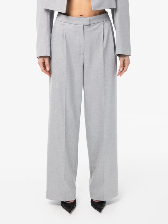 MANDRAGORA MANDRAGORA Pantaloni di tessuto Theo Grigio Loose Fit