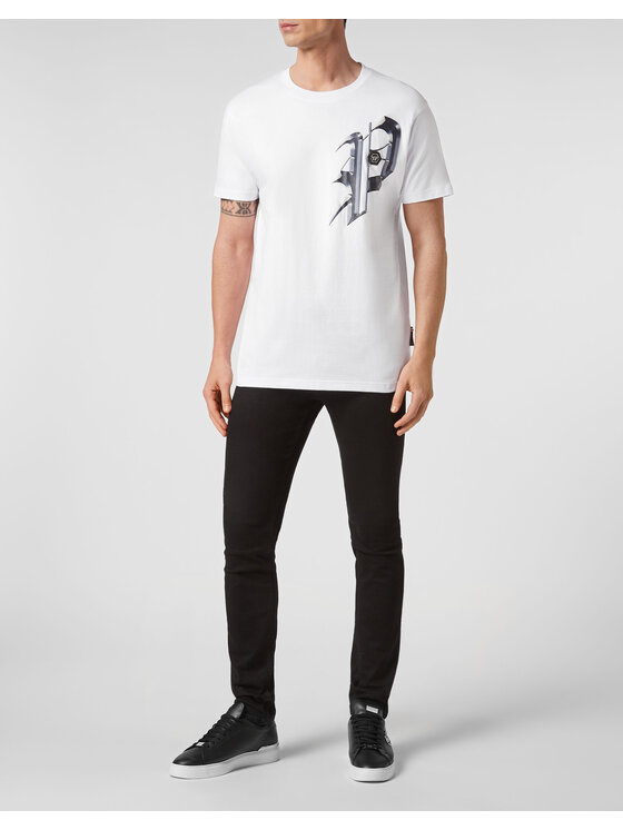 PHILIPP PLEIN PHILIPP PLEIN T-Shirt 901 Biały Regular Fit