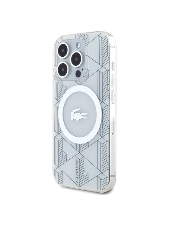 Etui na telefon Lacoste, Szare, Apple iPhone 15 Pro