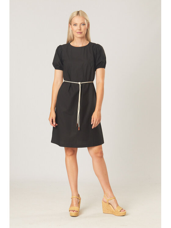 QUIOSQUE QUIOSQUE Každodenné šaty WARPI DRESS Čierna Regular Fit