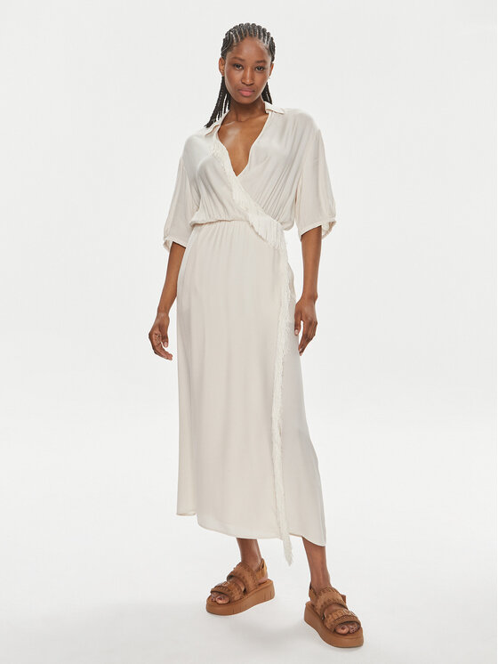 PINKO PINKO Sukienka codzienna Macbeth 103561 A1WV Beżowy Relaxed Fit