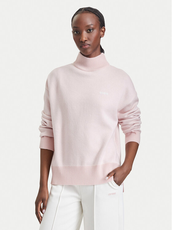 Guess Guess Sweter V6BR12 Z1673 Różowy jasny Regular Fit