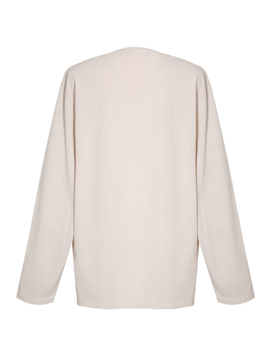 Magda Matyja Magda Matyja Bluzka ALEX LONGSLEEVE CREAM Beżowy Loose Fit